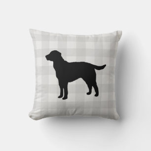 Schwarzer Hund Silhouette Halloween Herbstwirbel K Kissen