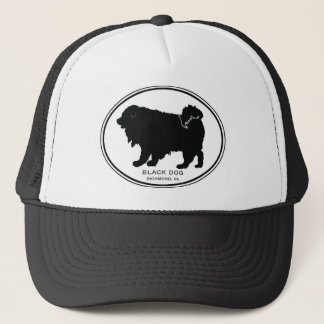 Schwarzer Hundehut Truckerkappe