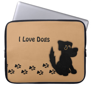 Schwarzer Hundeweg-Gesamtkundenspezifische Laptopschutzhülle
