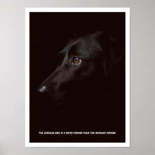 Schwarzer Hundplakat Poster