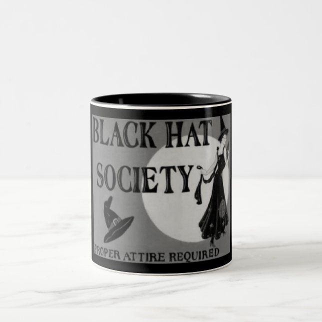 Schwarzer Hut-Gesellschafts-Kaffee-Tasse Zweifarbige Tasse (Mittel)