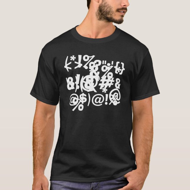 schwarzer Interpunktionsentwurf 1 T-Shirt (Vorderseite)