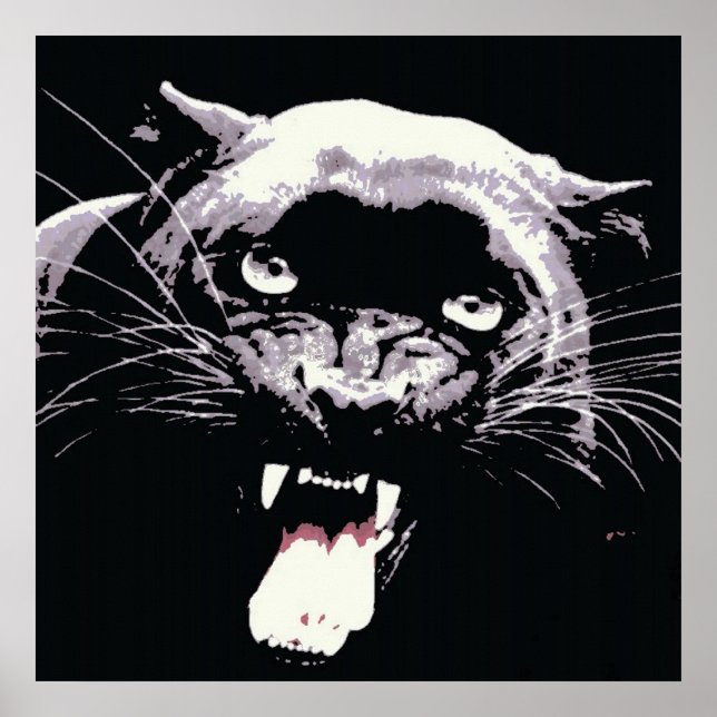 Schwarzer Jaguar Panther Poster (Vorne)