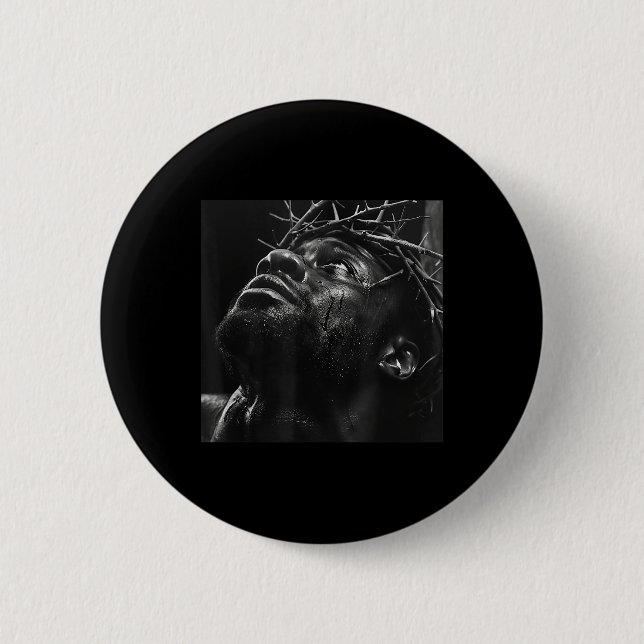 Schwarzer Jesus, Christentum, Kirche, Christus, Je Button (Vorderseite)