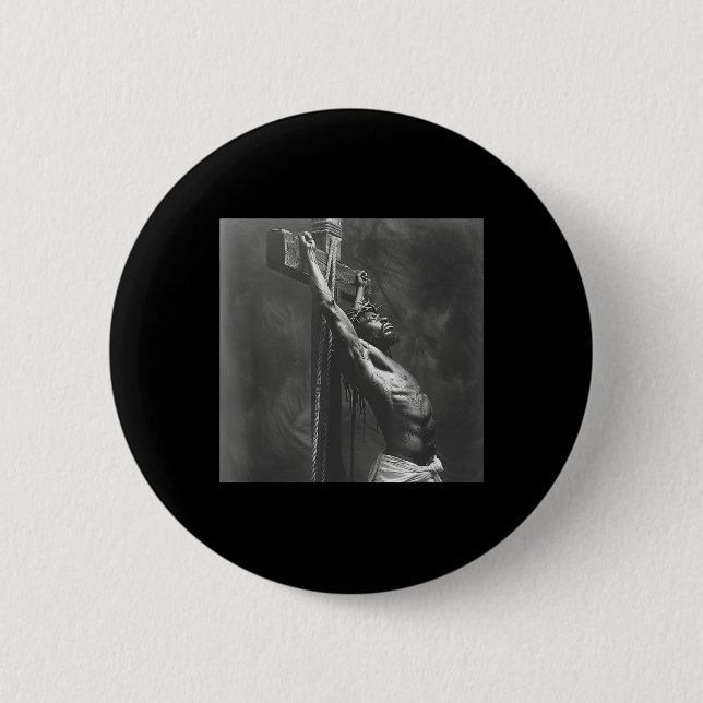 Schwarzer Jesus, Christentum, Kirche, Christus, Je Button (Vorderseite)