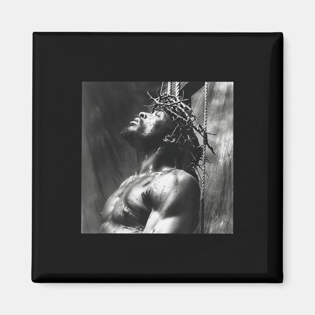 Schwarzer Jesus, Christus, Kirche, Christus, Jesus Magnet (Vorne)