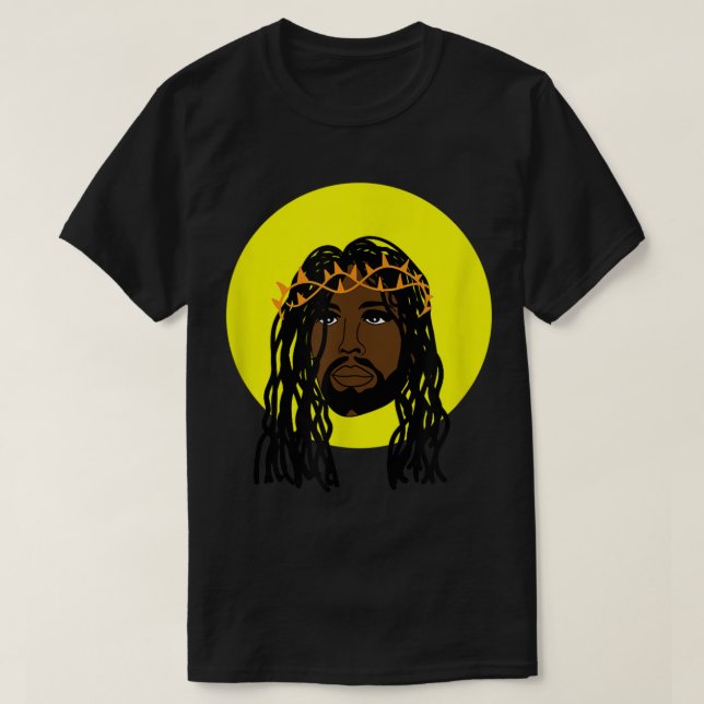 Schwarzer Jesus ist ein afrikanischer Religiosität T-Shirt (Design vorne)