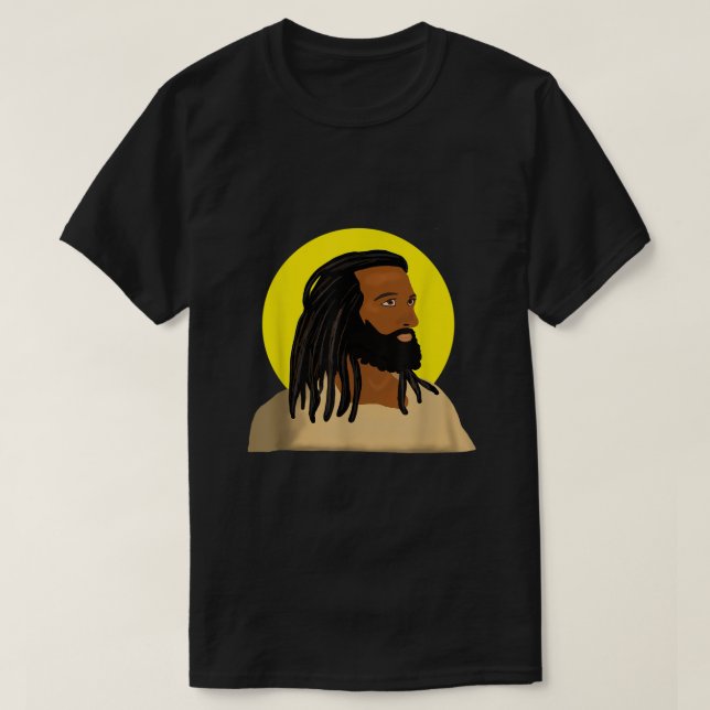 Schwarzer Jesus ist ein afrikanischer Religiosität T-Shirt (Design vorne)