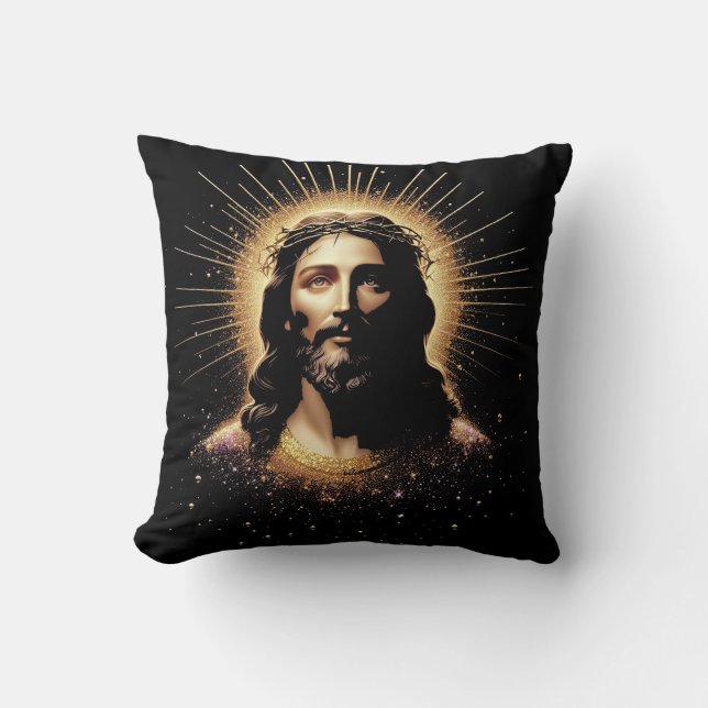 Schwarzer Jesus Kissen! Kissen (Vorderseite)