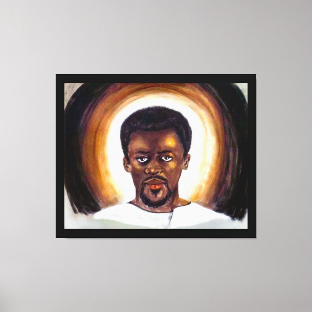 Schwarzer Jesus Leinwanddruck (Vorderseite)