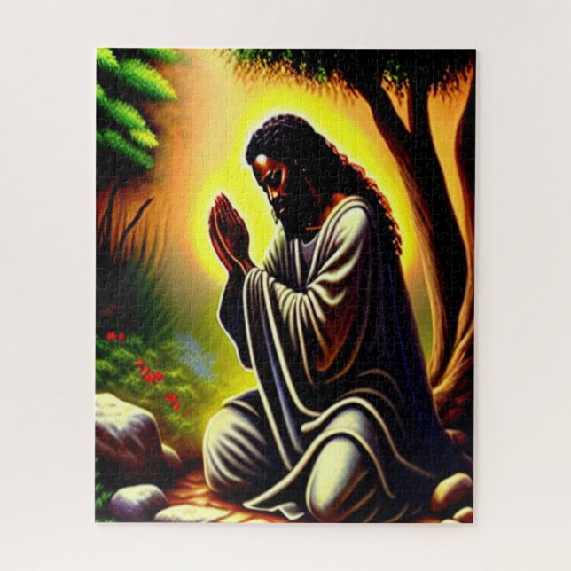 Schwarzer Jesus Prachen in Gethsemane (Vertikal)