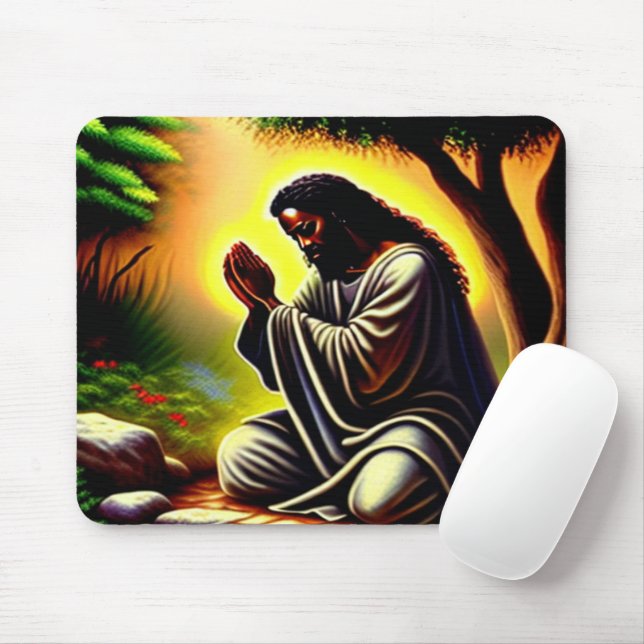 Schwarzer Jesus Prachen in Gethsemane Mouse Pad Mousepad (Mit Mouse)