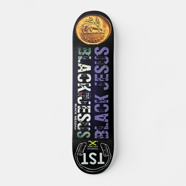 SCHWARZER JESUS Skateboard (Vorderseite)