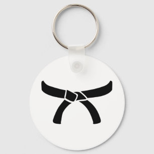 Schwarzer Judogurt Schlüsselanhänger