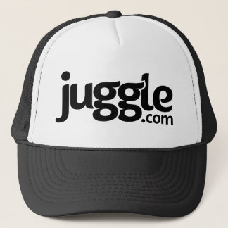 Schwarzer Juggle.com-Logo-Hut Truckerkappe