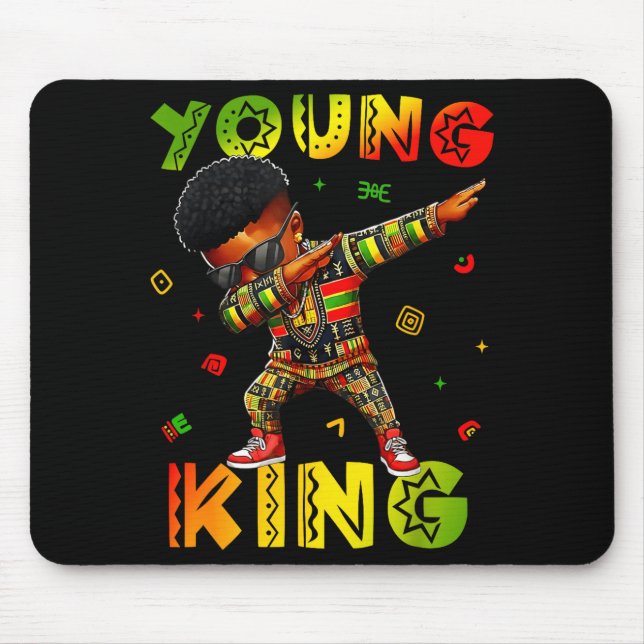 Schwarzer junger König Schwarze Geschichte Monat K Mousepad (Vorne)