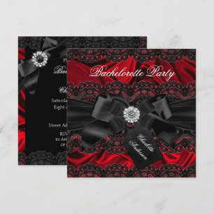 Schwarzer Junggeselinnen-Abschied laden zu Spitzen Einladung