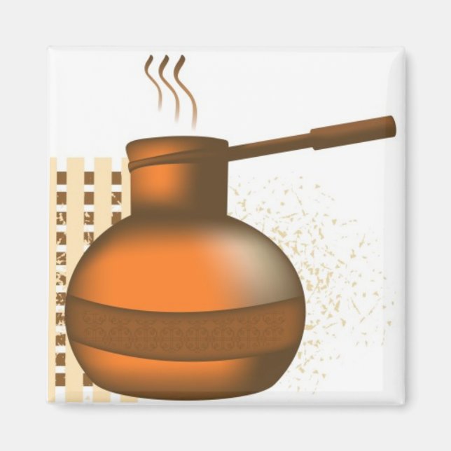 Schwarzer Kaffee Magnet (Vorne)