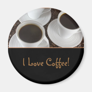 Schwarzer Kaffee-Magnet Magnet