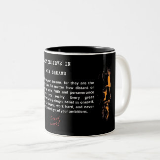 Schwarzer Kaffee-Tasse mit Inspiration Zweifarbige Tasse