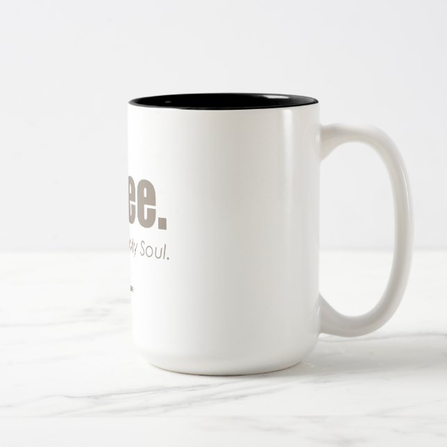 Schwarzer Kaffee Zweifarbige Tasse (Rechts)