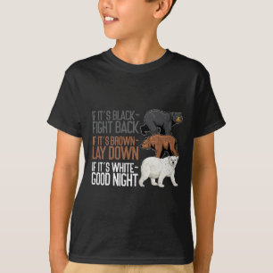 Schwarzer Kampf brach Weißer Nachtbär T-Shirt