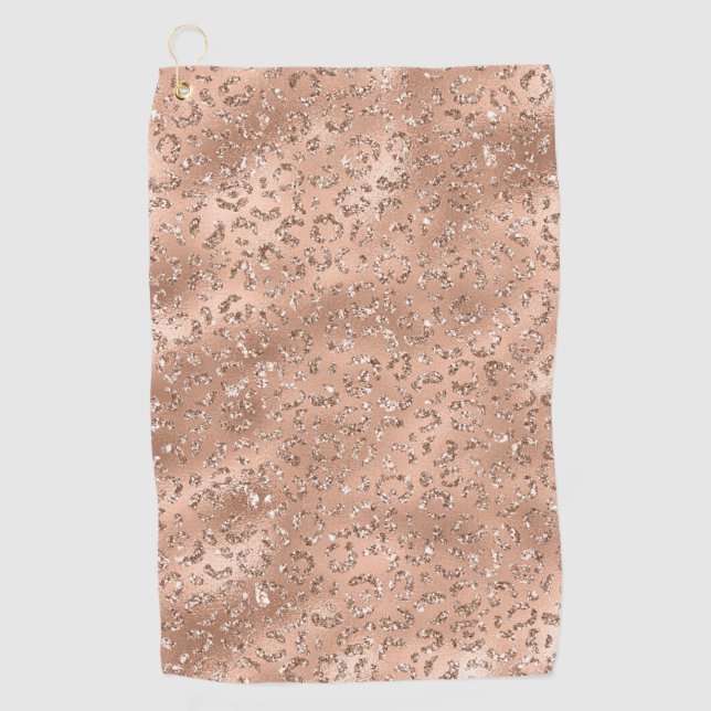 Schwarzer Käse Leopard Hautfarbe Muster Tier Golfhandtuch (Vorderseite)