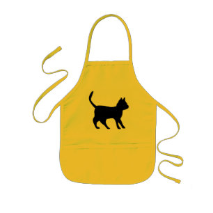 Schwarzer Kater Kinderschürze