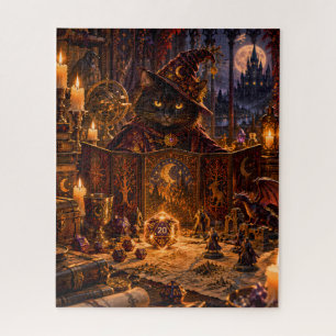 Schwarzer Katzen-Dungeon-Master-Fantasy