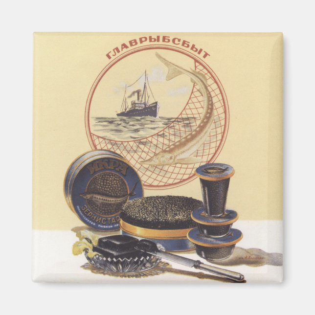 Schwarzer Kaviar Magnet (Vorne)