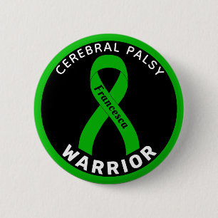 Schwarzer Knopf des zerebralen Palsy-Kriegers Button