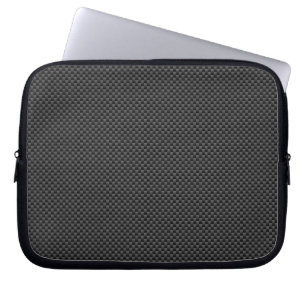 Schwarzer Kohlenstoff-Faser-Art-Druck-Hintergrund Laptopschutzhülle
