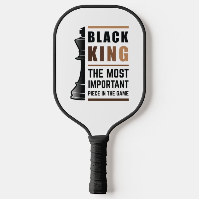 Schwarzer König das wichtigste Stück in Spiel 2 Pickleball Schläger (Rückseite)