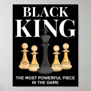 Schwarzer König Die mächtigste Figur im Spiel Che Poster