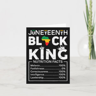 Schwarzer König Juneteenth 1865 Unabhängigkeitstag Karte