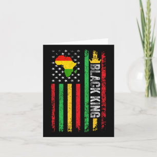 Schwarzer König Melanin Afrikanisch-Amerikanische Karte