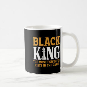 Schwarzer König Schachspieler Schachbrett Schachge Kaffeetasse
