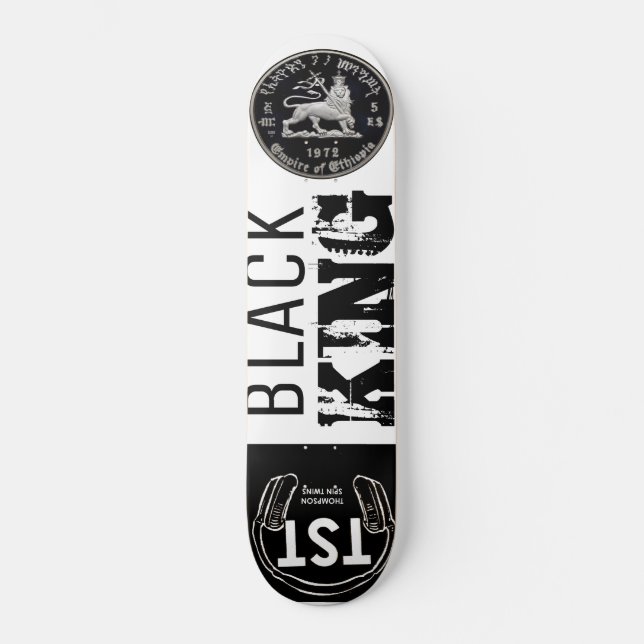 SCHWARZER KÖNIG Skateboard (Vorderseite)