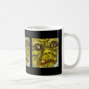 Schwarzer Kontur-Cartoon Kaffeetasse