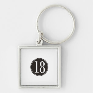 Schwarzer Kreis #18 (Front) Schlüsselanhänger