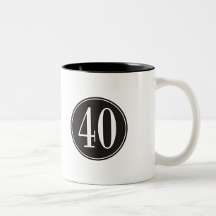 Schwarzer Kreis #40 Zweifarbige Tasse