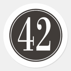 Schwarzer Kreis #42 Runder Aufkleber