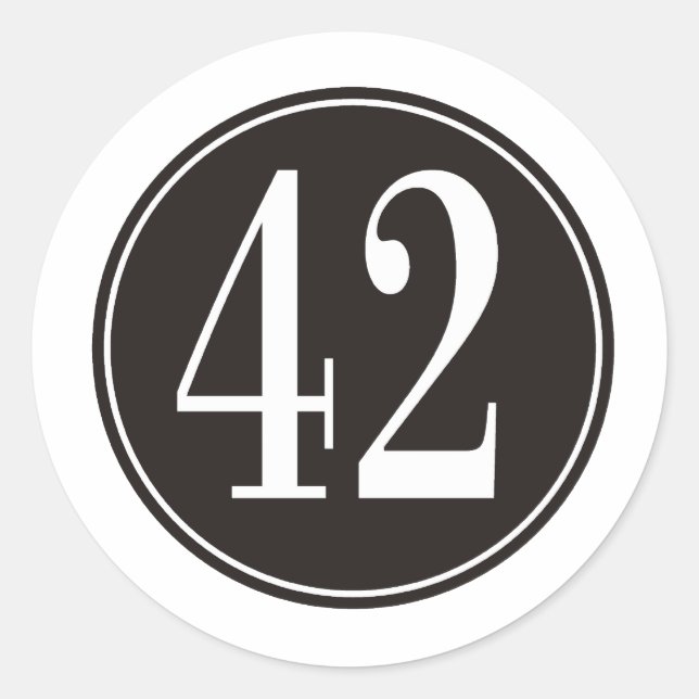 Schwarzer Kreis #42 Runder Aufkleber (Vorderseite)