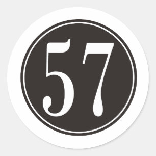 Schwarzer Kreis #57 Runder Aufkleber