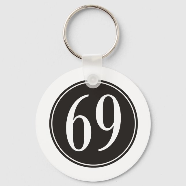 Schwarzer Kreis #69 Schlüsselanhänger (Vorderseite)
