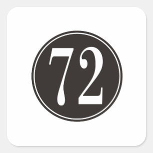 Schwarzer Kreis #72 Quadratischer Aufkleber