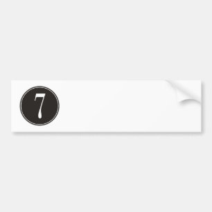 Schwarzer Kreis #7 Autoaufkleber