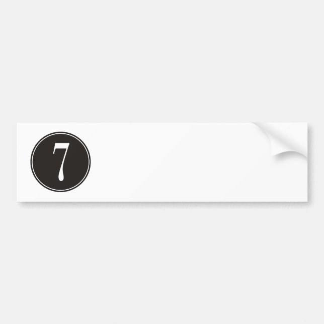 Schwarzer Kreis #7 Autoaufkleber (Vorne)