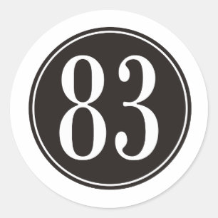 Schwarzer Kreis #83 Runder Aufkleber