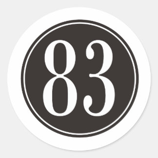 Schwarzer Kreis #83 Runder Aufkleber